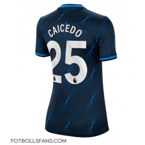 Chelsea Moises Caicedo #25 Replika Bortatröja Damer 2023-24 Kortärmad